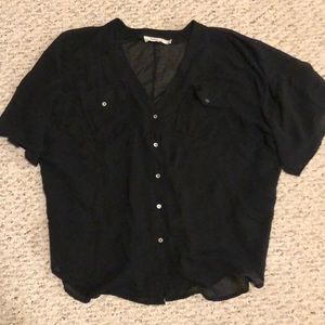 Black button up blouse
